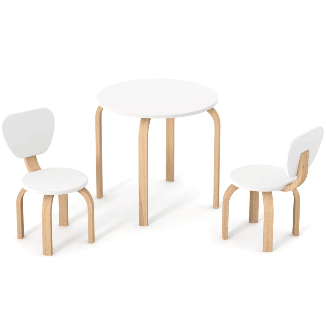 Dětská židlička Zukko Gekko Kids, Bílá / Přírodní Buk